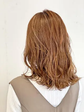 ミディアム ミルクティーベージュ 山本勝志のヘアスタイル