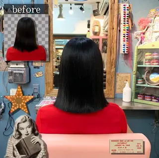 ミディアム ❤️‍🔥シールエク ＋カラー京❤️‍🔥のヘアスタイル