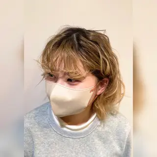 ミディアム パーマ 大人ショート🥂みつ はし こうだい🦕のヘアスタイル