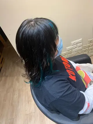 ミディアム カラー 大久保 隆蔵のヘアスタイル