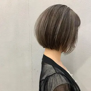 ショート カラー 🌱小顔魅せカット 透明感カラー/泉綺のヘアスタイル