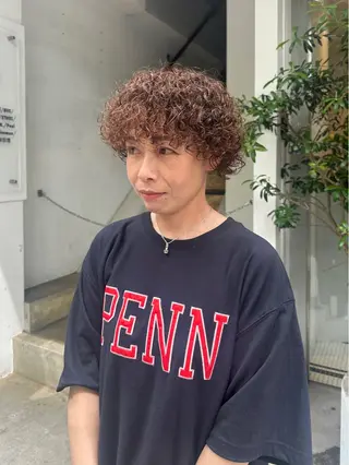 ショート パーマ 松本 雪愛のヘアスタイル