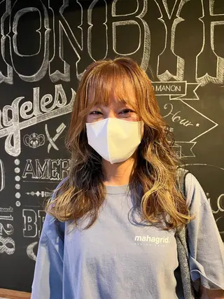 セミロング カラー the OSCAR所属・韓国ヘアスタイリスト Harukaのヘアスタイル