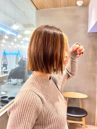 ミディアム 🩵縮毛矯正/ブリー チ/髪質改善/いつかのヘアスタイル