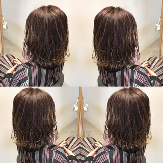 ミディアム カラー 大久保 隆蔵のヘアスタイル