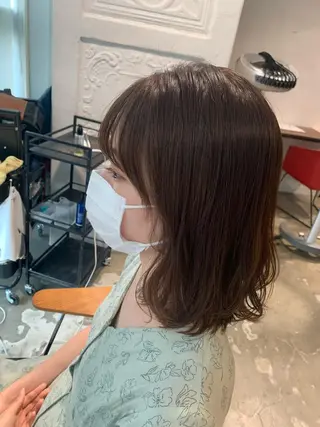 ミディアム 透明感カラー/レイ ヤー/Nana🌈のヘアスタイル