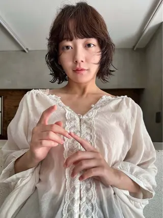 ショート パーマ 榛地 渉馬のヘアスタイル