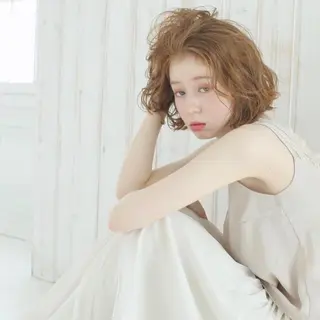 セミロング 髪質改善🫧ベージュ 椙山 響のヘアスタイル