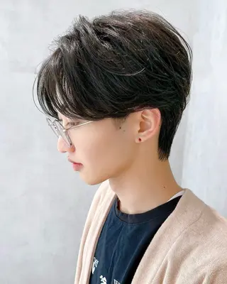 メンズ Say.石川葵 ショートボブ前髪のヘアスタイル