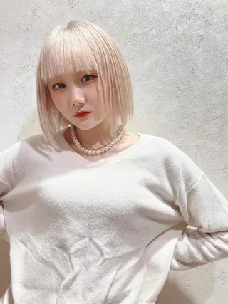 ショート カラー LATTE  渋谷所属・♡レイヤーカット れお♡のヘアスタイル