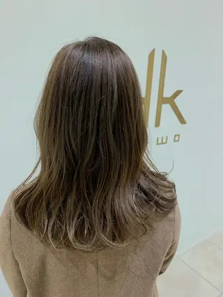 セミロング カラー 💎K-two名古屋 安田ちづる💎のヘアスタイル