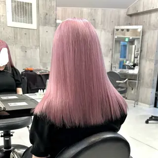 セミロング ハイトーン×エクステ 💞くるみのヘアスタイル
