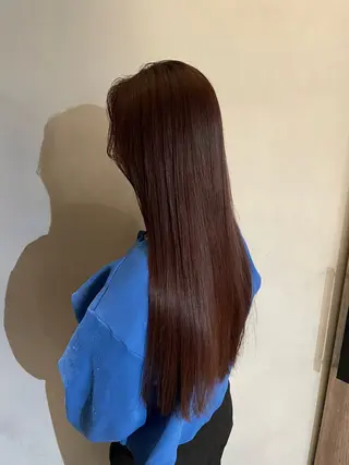 ロング パーマ 🎀暖色カラー 西川芽依🎀のヘアスタイル