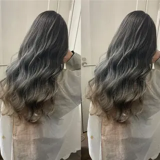 ロング カラー ヒカ/外国人風 デザインカラーのヘアスタイル