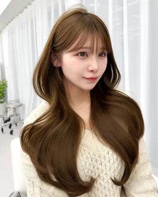 ロング カラー 韓国ヘア　紗希 🦋のヘアスタイル