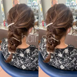セミロング ヘアアレンジ hair salon siro所属・小澤 志穂のヘアスタイル