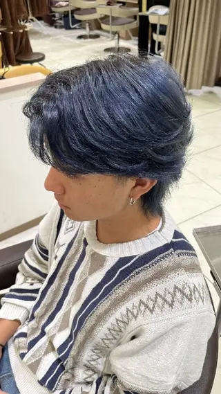 メンズ パーマ 稲次 結人のヘアスタイル