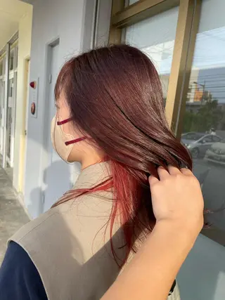 セミロング カラー miloc那覇 MIKUのヘアスタイル