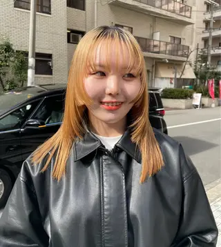 ロング カラー パーマ ヘアアレンジ ERINA/レイヤー /梅田のヘアスタイル