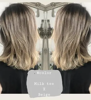 ミディアム カラー ヘアアレンジ See by merのマツエク・マツパデザイン