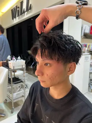 ショート パーマ メンズ ヘアーメイクWiLLあべの店所属・✨美髪プロ✨蔵元 紀葉のヘアスタイル