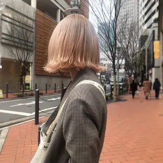 ミディアム カラー 雪本 愛のヘアスタイル