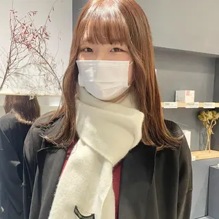 セミロング カラー 🍊暖色×顔周り 🍊cocoroのヘアスタイル