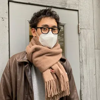 パーマ メンズ cie所属・ボブ/ミニボブ 透明感カラーkadoのヘアスタイル