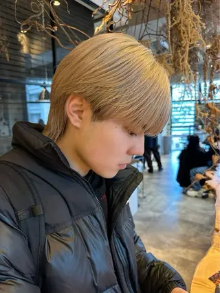 ショート カラー メンズ 韓国ヘア/ハイトーン そーた/渋谷駅のヘアスタイル