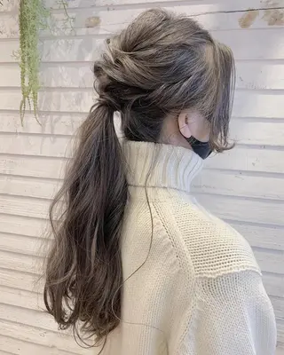 ロング カラー ヘアアレンジ 顔周りカット/アレン ジ/カラー小野寺紗良のヘアスタイル