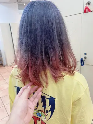 ミディアム カラー特化 横川　翔希のヘアスタイル