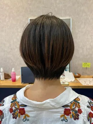 ショート カラー パーマ ヘアアレンジ Riposo.所属・✨艶髪✨ 奈須晴香のヘアスタイル