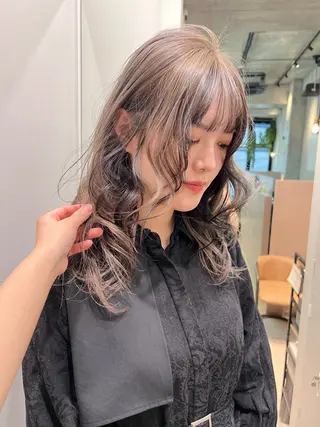 ロング カコ/レイヤーカット ヘアアレンジのヘアスタイル