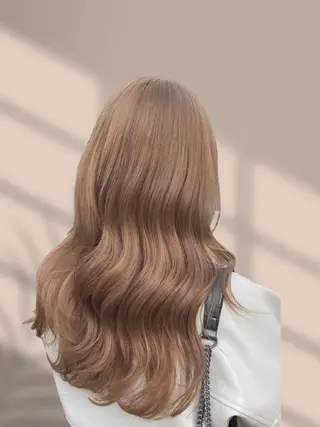 ロング カラー くすみミルクティー/ ブラウン🪡TOWAのヘアスタイル