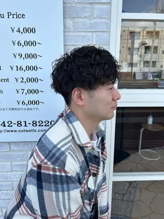 パーマ メンズ 今中 紗英のヘアスタイル