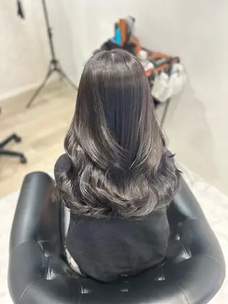 セミロング カラー &chaLme   心斎橋所属・emi/髪質改善/ 韓国風/艶カラーのヘアスタイル