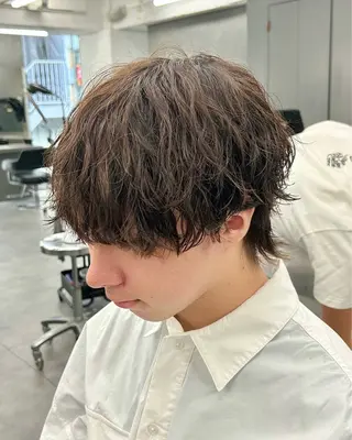 ミディアム パーマ メンズ 韓国メンズヘア 🇰🇷つかさのヘアスタイル