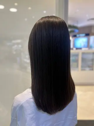 セミロング カラー 艶質改善/縮毛矯正 ササキナツミのヘアスタイル