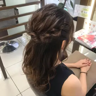 セミロング ヘアアレンジ シールエクステ✨️韓 国羽エクステ🪽和希のヘアスタイル
