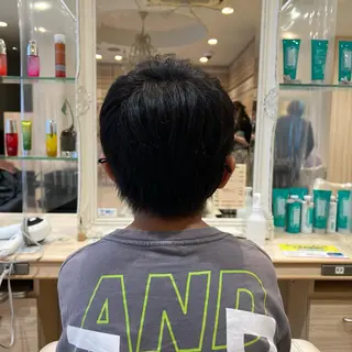 メンズ キッズ ダブルカラー🌷✨ 守屋紗希のヘアスタイル