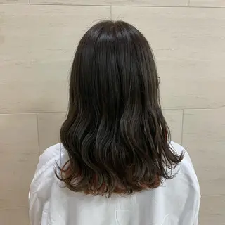 ミディアム ハイトーン/暖色/ 眉/メイク/Rinaのヘアスタイル