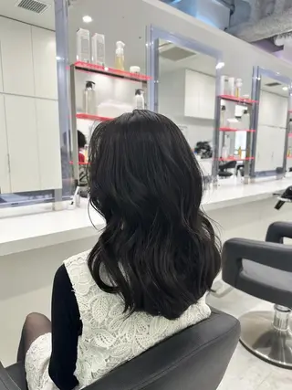 カラー 重くない🤍韓国 暗髪/銀座美容室のヘアスタイル