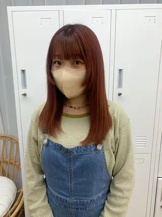 セミロング カラー cirrus🕊 韓国ヘア♡山縣あかりのヘアスタイル