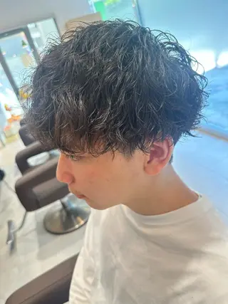 ショート パーマ メンズ 💈メンズ特化 美容師サキ💈のヘアスタイル