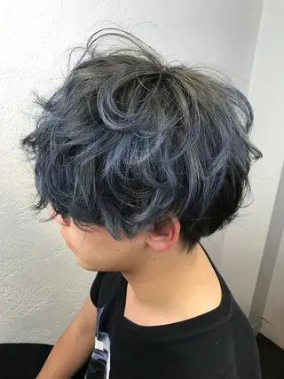 ショート カラー メンズ デザインカラー🌈 高木リョウのヘアスタイル