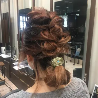 セミロング カラー ヘアアレンジ MODE K's松原 YUMIのヘアスタイル