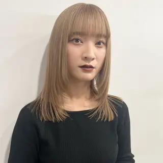セミロング カラー 🥃ベージュ/ ボブ🥃Yujiroのヘアスタイル