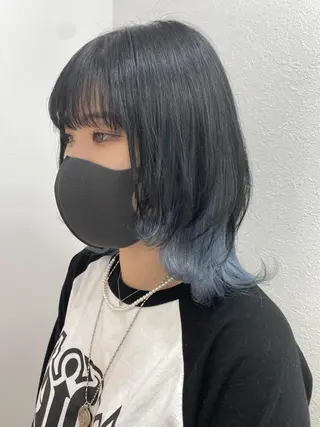 ミディアム カラー ウルフ🐺/ボブ ハイトーン🌈/増田のヘアスタイル