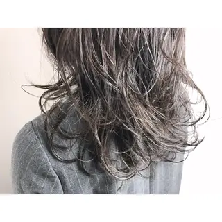 ミディアム セミロング ロング カラー パーマ ショート/レイヤー なら石井知希のヘアスタイル