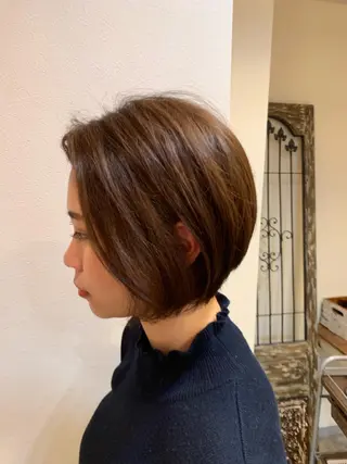 ショート 透明感/ 美髪矯正/田中恭のヘアスタイル